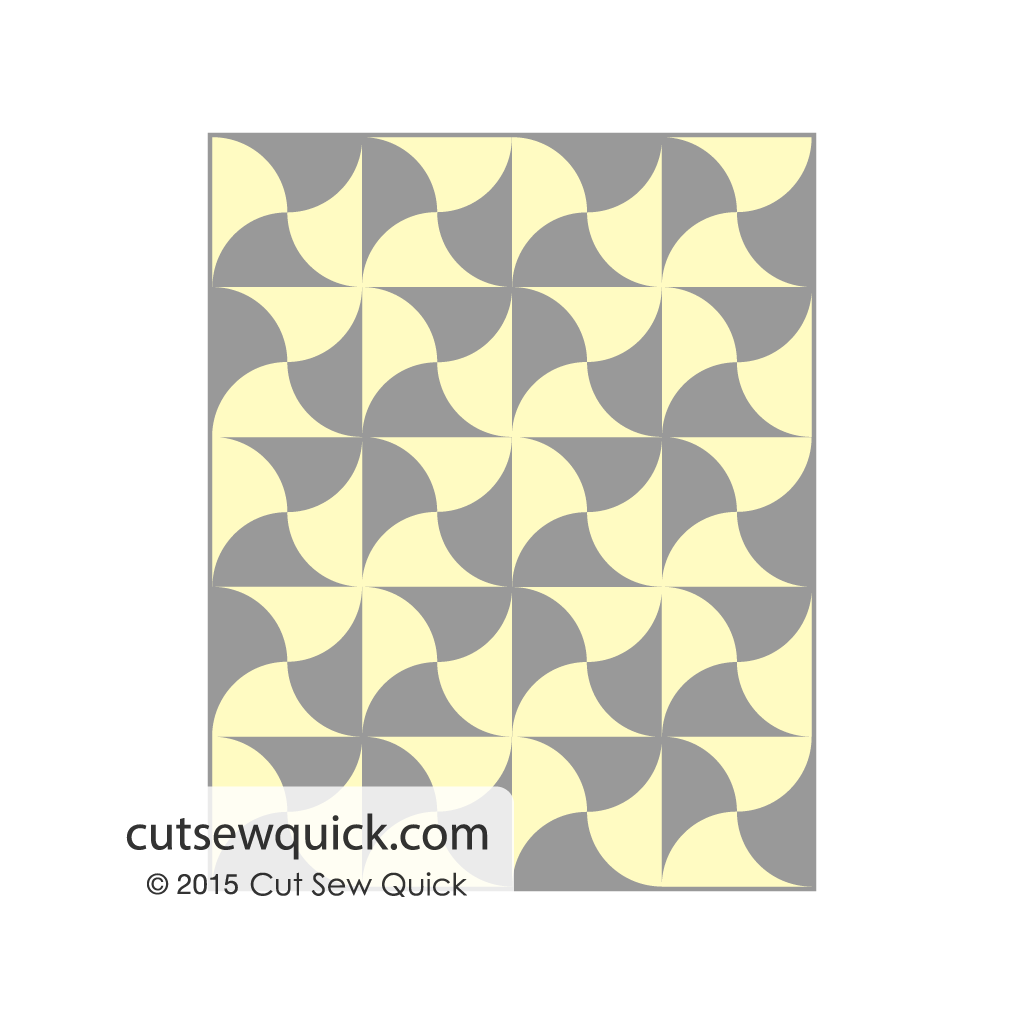 Example E: Quilter's Fan w/ 2 colors