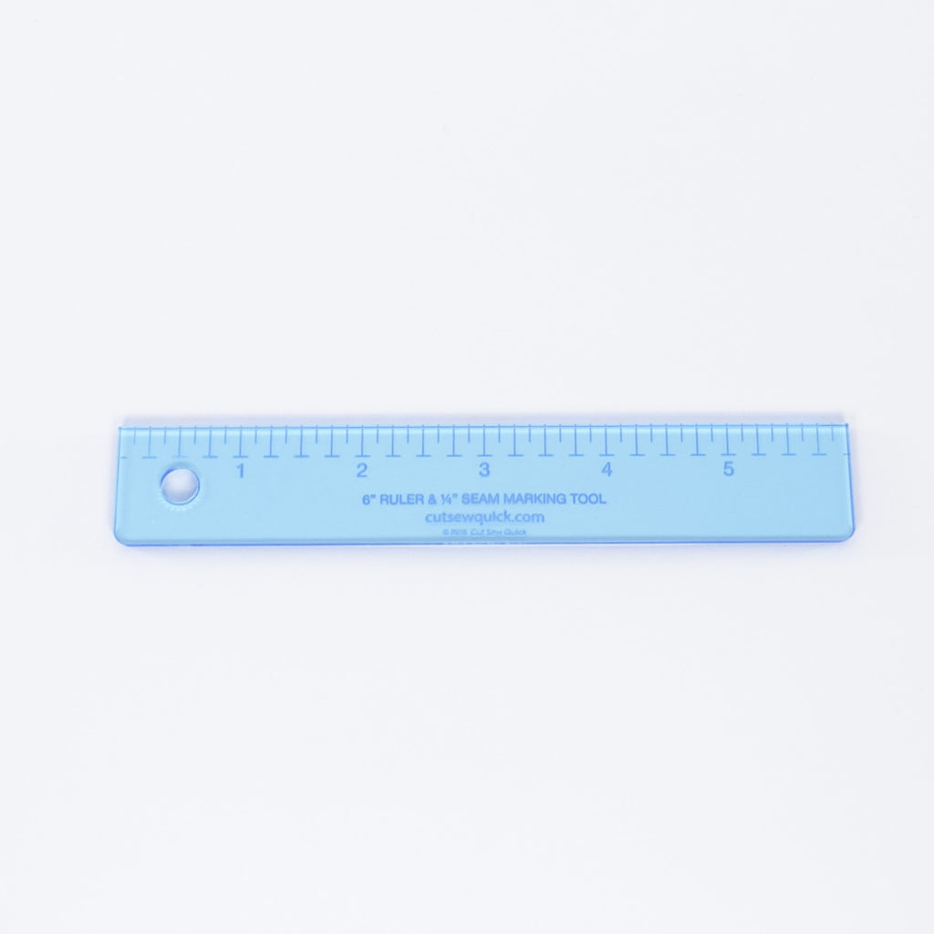 6” Ruler and ¼” Seam Marking Tool – Cut Sew Quick